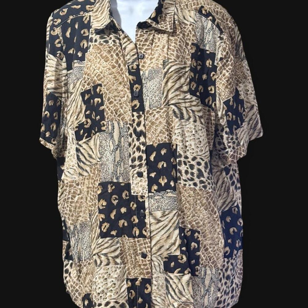 Alfred dunner patchwork button up